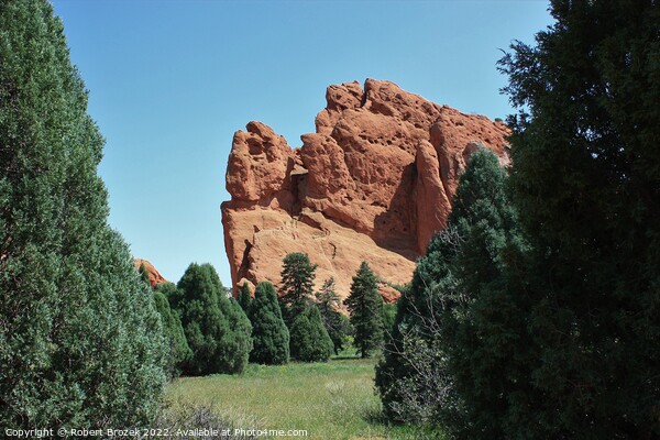 Colorado Garden of the Gods with Mountain,  Picture Board by Robert Brozek