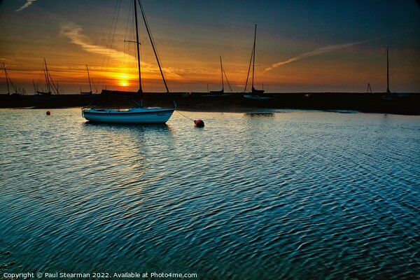 Sunset at Burnham Overy Staithe Norfolk Picture Board by Paul Stearman