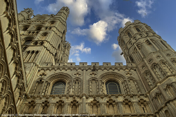Ely Cathedral Outside Looking Up To The Blue Sky Picture Board by Paul Mindy Photography