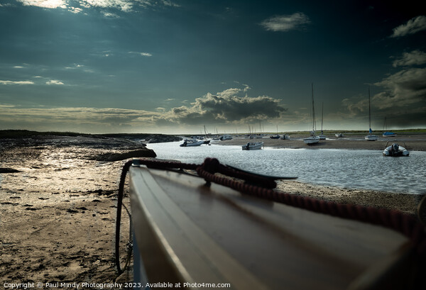 Boats & Sky Burnham Overy Staithe Picture Board by Paul Mindy Photography