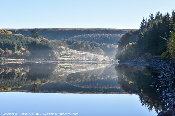 Reflections and haze in Pontsticill Reservoir  Picture Board by  Garbauske