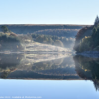 Buy canvas prints of Reflections and haze in Pontsticill Reservoir  by  Garbauske