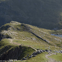 Buy canvas prints of View of the Rhyd Ddu path from the summit of Snowd by  Garbauske