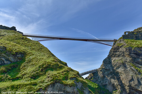 Bridge at Tintagel castle, Cornwall, UK Picture Board by  Garbauske