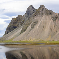 Buy canvas prints of Spectacular view of Mount Vestrahorn in Iceland. by Michael Piepgras