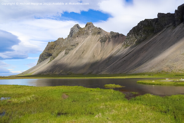 Spectacular view of Mount Vestrahorn in Iceland. Picture Board by Michael Piepgras