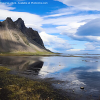 Buy canvas prints of Spectacular view of Mount Vestrahorn in Iceland. by Michael Piepgras