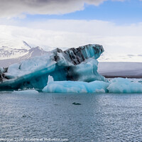 Buy canvas prints of Iceland, Jokulsarlon Lagoon, Turquoise icebergs floating in Glac by Michael Piepgras