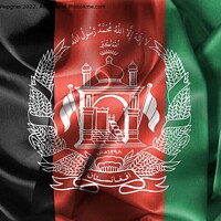 Buy canvas prints of Afghanistan flag - realistic waving fabric flag by Michael Piepgras