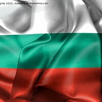 Buy canvas prints of Bulgaria flag - realistic waving fabric flag by Michael Piepgras