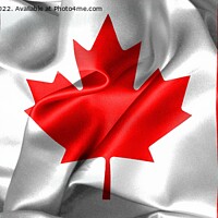 Buy canvas prints of Canada flag - realistic waving fabric flag by Michael Piepgras