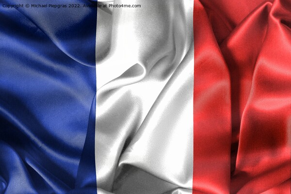 France flag - realistic waving fabric flag Picture Board by Michael Piepgras