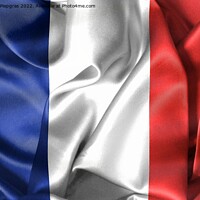 Buy canvas prints of France flag - realistic waving fabric flag by Michael Piepgras