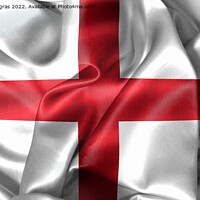 Buy canvas prints of England flag - realistic waving fabric flag by Michael Piepgras