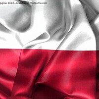 Buy canvas prints of 3D-Illustration of a Poland flag - realistic waving fabric flag by Michael Piepgras