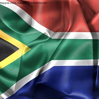 Buy canvas prints of 3D-Illustration of a South Africa flag - realistic waving fabric by Michael Piepgras