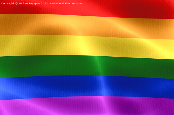 Lgbt community symbol in rainbow colors. Rainbow pride flag illu Picture Board by Michael Piepgras