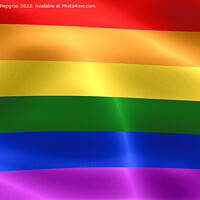 Buy canvas prints of Lgbt community symbol in rainbow colors. Rainbow pride flag illu by Michael Piepgras