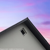 Buy canvas prints of Roof window in velux style with roof tiles - icelandic architect by Michael Piepgras