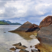 Buy canvas prints of Beautiful rocks at the beaches of the tropical paradise island S by Michael Piepgras