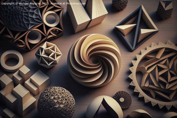 The beauty of mathematics - wooden geometric shapes created with Picture Board by Michael Piepgras