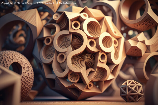 The beauty of mathematics - wooden geometric shapes created with Picture Board by Michael Piepgras