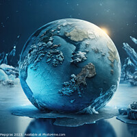 Buy canvas prints of Blue Planet Earth - Playing Ball of Climate Change created with  by Michael Piepgras
