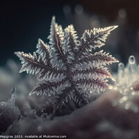 Buy canvas prints of Very beautiful ice crystals in close-up against a soft winter ba by Michael Piepgras