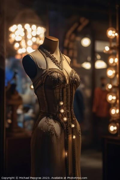An innovative and elegant dress in a steampunk look on a Mannequ Picture Board by Michael Piepgras