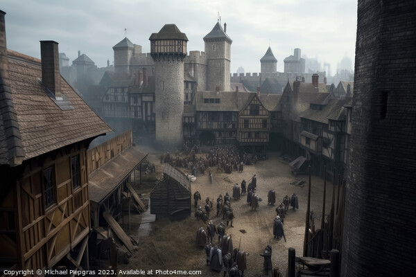 Medieval London dirty look created with generative AI technology Picture Board by Michael Piepgras