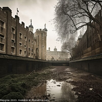 Buy canvas prints of Medieval London dirty look created with generative AI technology by Michael Piepgras