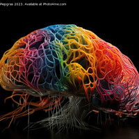 Buy canvas prints of A representation of neuroplasticity the human brain created with by Michael Piepgras