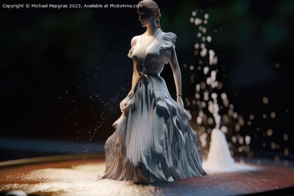 An Elegant Dress Made of wild Water on a Mannequin created with  Picture Board by Michael Piepgras