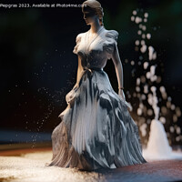 Buy canvas prints of An Elegant Dress Made of wild Water on a Mannequin created with  by Michael Piepgras
