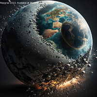 Buy canvas prints of Planet Earth on a collision course with population growth create by Michael Piepgras
