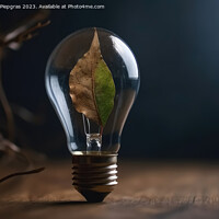 Buy canvas prints of A lightbulb concept für regenerative energy created with genera by Michael Piepgras