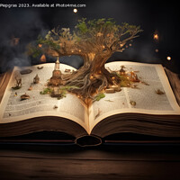 Buy canvas prints of A magical book with fantasy stories coming out of the book creat by Michael Piepgras