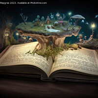 Buy canvas prints of A magical book with fantasy stories coming out of the book creat by Michael Piepgras