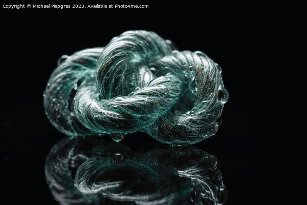 A big rope knot in the water with reflections created with gener Picture Board by Michael Piepgras