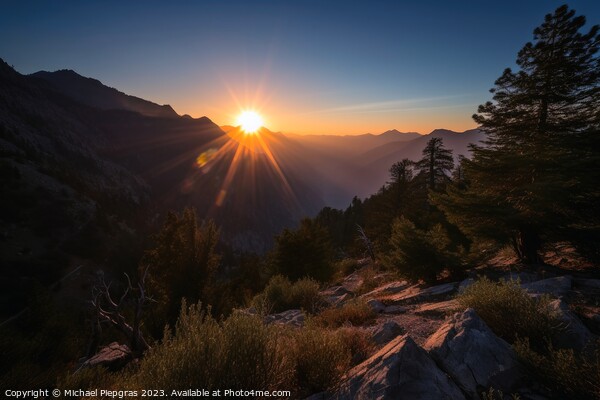 A money shot sunrise in the high mountains created with generati Picture Board by Michael Piepgras