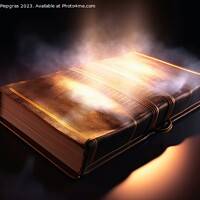 Buy canvas prints of A shining holy bible with a glowing halo created with generative by Michael Piepgras
