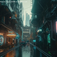 Buy canvas prints of Futuristic London clean look created with generative AI technolo by Michael Piepgras