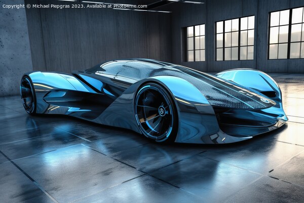 Futuristic luxury sports car created with generative AI technolo Picture Board by Michael Piepgras