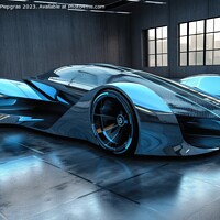 Buy canvas prints of Futuristic luxury sports car created with generative AI technolo by Michael Piepgras
