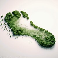 Buy canvas prints of Green future and our cological footprint created with generative by Michael Piepgras