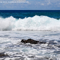 Buy canvas prints of Stunning indian ocean waves at the beaches on the paradise islan by Michael Piepgras