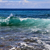 Buy canvas prints of Stunning indian ocean waves at the beaches on the paradise islan by Michael Piepgras