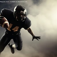 Buy canvas prints of American football in flight being catched by a player created wi by Michael Piepgras