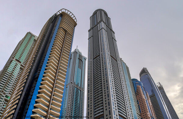 Luxury modern skyscrapers in the center of Dubai city. United Ar Picture Board by Michael Piepgras