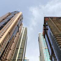 Buy canvas prints of Luxury modern skyscrapers in the center of Dubai city. United Ar by Michael Piepgras